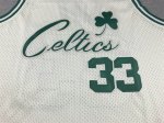 Maillot de Basket #33 Bird Boston Celtics cream Brodé